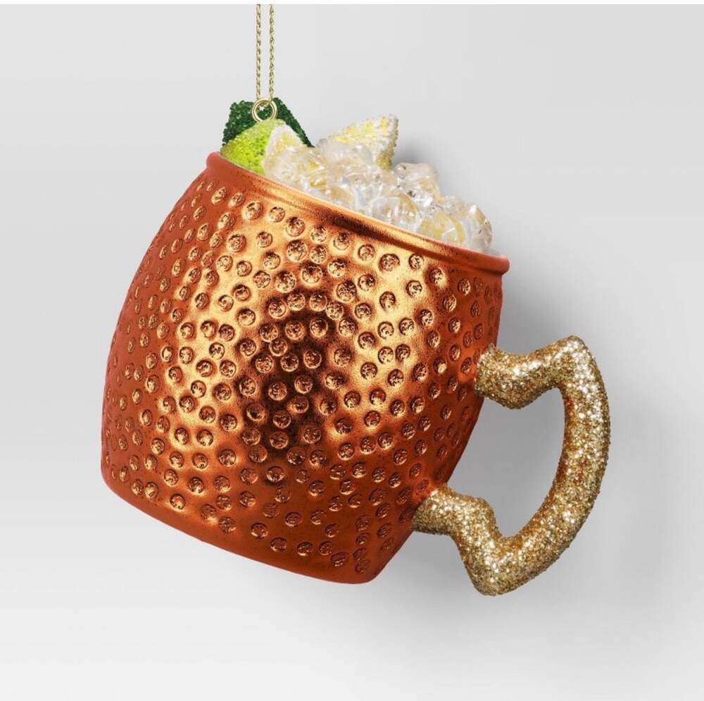 New Moscow Mule Ornament Cocktail Christmas Tree Ornament Wondershop Copper